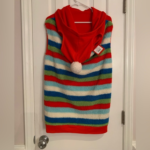 Wondershop Dog Sherpa/Fleece sweater with Santa Hoodie and White PomPom Size XXL - Picture 11 of 14